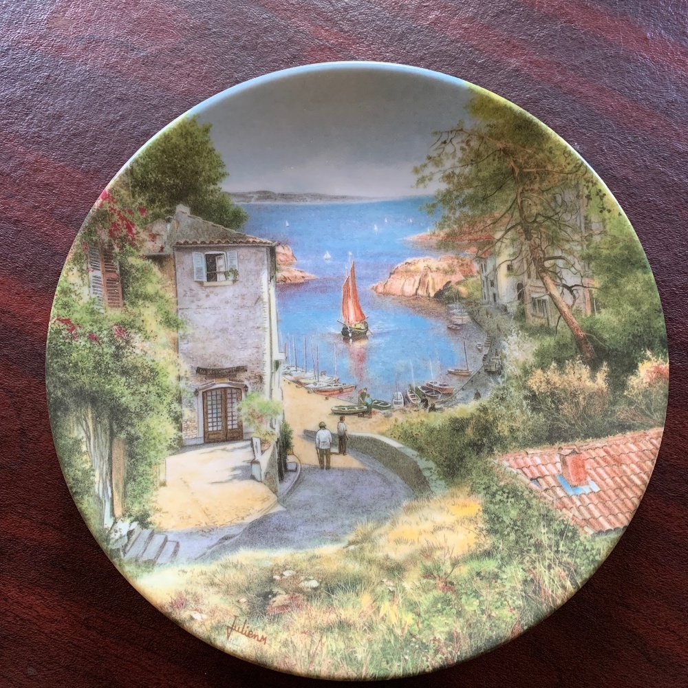 Limoges “Scene d’un port en Provence” Porcelain Plate